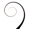 dark red fine spiral 